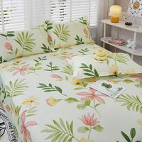 Penjualan laris sarung bantal datar bersirkulasi motif bunga tanaman Set tiga potong ukuran King katun 100% untuk rumah sakit