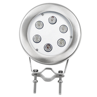 Lampe fontaine à LED 6*3W RGB DMX Corps en acier inoxydable 12V/24V IP68 Spot sous-marin étanche pour piscines