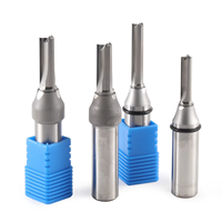 Fresa CNC Multiusos de Tres Cuchillas con Ranura Recta TCT para Ranurado, Recorte y Tallado
