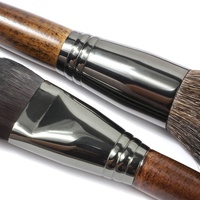 ZH 14 pièces Pinceaux de maquillage professionnels de luxe en poils de chèvre naturels, avec logo personnalisé, manche en bois doux et soyeux, poignée en aluminium