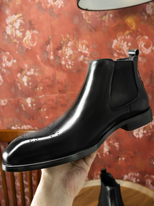 Botas de cuero genuino de lujo profesional de primera clase, botas <span class=keywords><strong>Chelsea</strong></span> para hombres, botas de cuero para hombres - Product Image 2