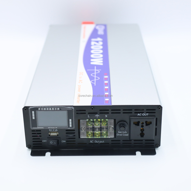 Pure Sine Wave Solar Inverter 10000W DC 24V/48V/60V/72V AC 220-240V Continuous Power 5000W 30A NFC