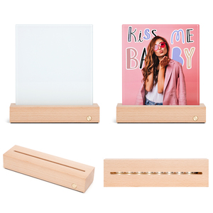 New Arrival DIY thăng hoa khoảng trống gỗ cơ sở Glass Photo Panel với LED cơ sở thăng hoa Led khung ảnh - Product Image 2