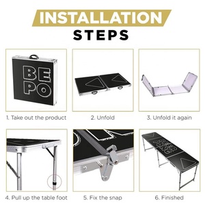 Nhôm bia Pong trò chơi gấp Bảng đa gấp bảng trò chơi - Product Image 4