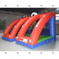 Jeu gonflable sportif triple jeu 3 en 1, jeu de lancer interactif de type carnaval pour l'extérieur, idéal pour les fêtes et la location commerciale