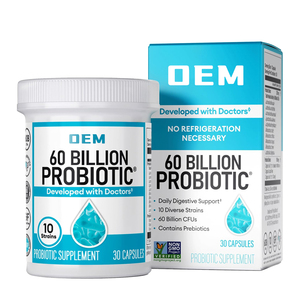 Bán Chạy Nhất OEM 10 Chủng Của Bổ Sung Tinh Khiết Tự Nhiên Prebiotics Probiotics Cho Phụ Nữ 600 Tỷ Probiotic Viên Nang - Product Image 1