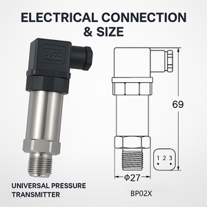 Trasmettitore di Pressione Saldato di Alta Qualità per Sensore di Pressione dell'Acqua, Personalizzabile, 4-20mA 1V5VDC RS485 0.1%FS - Product Image 3