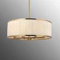Lustre LED simple post-moderne nordique, éclairage de plafond pour hôtel et maison, en laiton et verre transparent
