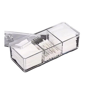 กล่องอะคริลิคใสสำหรับจัดระเบียบของใช้ในห้องน้ำ พร้อมช่องแบ่ง <span class=keywords><strong>3</strong></span> <span class=keywords><strong>ช่อง</strong></span> ใส่สำลีก้าน ที่เก็บสำลีก้อน กันน้ำ ใช้เป็นชั้นวางของในห้องน้ำได้ - Product Image 3