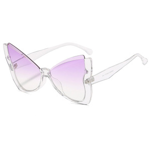 Butterfly Half Rim <b>Sunglasses</b> Women <b>Gradient</b> Lenses UV400 Casual Fashion Adult - Product Image 2