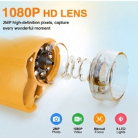 Wholesale Handheld Kids Digital Microscope 2-Inch IPS Screen 2MP 1000X 8-LED Portable Microscope