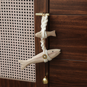 Art Deco Creative Wood Fish Still Life Pendant Eco-Friendly Carving <strong>for</strong> <strong>Home</strong> Living Room <strong>Bar</strong> Cafe Wall <strong>Hanging</strong> - Product Image 4