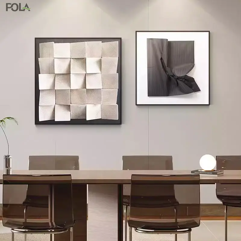 Pola gerahmte 3D abstrakte Grafik Minimalismus Leinwand Bild moderne Wand kunst für zu Hause Wohnzimmer Schlafzimmer Badezimmer Wand dekoration