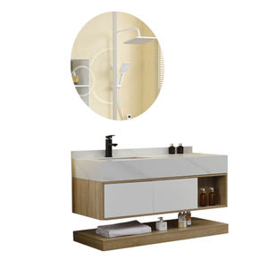 2025 Offre Spéciale nouveau Style mural salle de bain vanités <span class=keywords><strong>pas</strong></span> <span class=keywords><strong>cher</strong></span> moderne étanche lavabo <span class=keywords><strong>en</strong></span> <span class=keywords><strong>bois</strong></span> avec miroir LED - Product Image 3