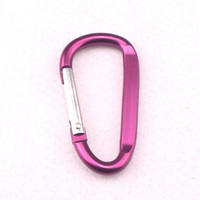 Mousqueton 6 cm Type D pour équipement de camping et randonnée, usage extérieur et domestique, porte-clés