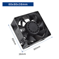 EC Axiallüfter 80x80x38mm Kugellager 70.000 Stunden Lebensdauer 110-220V Kunststoffblätter OEM ODM Luftkühlventilator