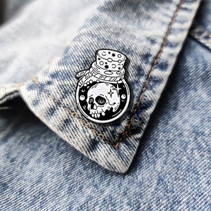 Tùy chỉnh hét đáng sợ phim hoạt hình ma bí ngô BAT huy hiệu ma quái kinh dị phù thủy Halloween men Pin - Product Image 5