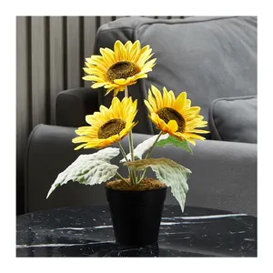 Factory Direct Sales Bonsai Künstliche Sonnenblume im Topf für Tisch dekoration Blume