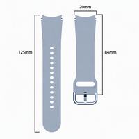 Correa de Reloj de Silicona de 20 mm, Agradable al Tacto, de Liberación Rápida, Correa Deportiva para Samsung Galaxy Watch 3 4 5 6 7 Classic Workout con Hebilla de Pin