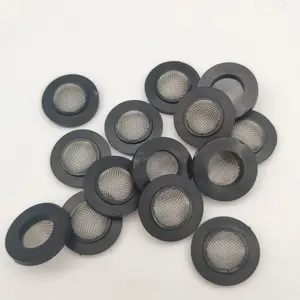 304 Stainless Steel Rubber Edge Round Mesh Filter Cap