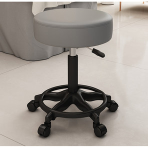 Sillón de Salón Ajustable con Ruedas, Respaldo y Asiento para Estudio de Belleza - Product Image 4