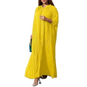 Nouvelle robe plissée décontractée à la mode européenne <span class=keywords><strong>et</strong></span> américaine d'été pour femmes de <span class=keywords><strong>grande</strong></span> <span class=keywords><strong>taille</strong></span> - Product Image 3
