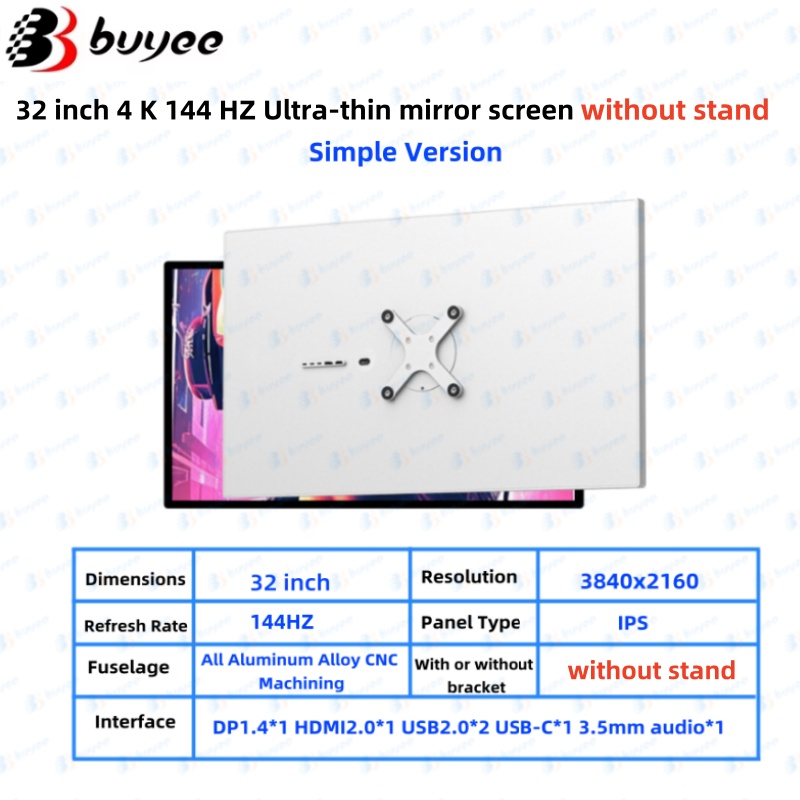 claro 32" 4K 144 Hz sin soporte Versión Simple