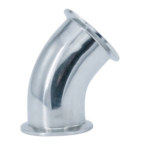 1 "cấp thực phẩm vệ sinh thép không gỉ SS316L SS304 <span class=keywords><strong>clmap</strong></span> 45 độ khuỷu tay phụ kiện đường ống uốn cong - Product Image 1