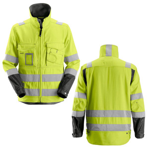 Chaqueta de Seguridad de Alta Visibilidad con Capucha para Invierno, Cinta Reflectante de 5 cm, Impermeable, con LED Intermitente, Personalizable, de Poliéster, para Trabajo - Product Image 5