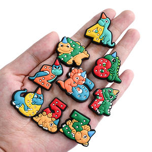 Hebillas Decorativas de Plástico Suave de PVC para Zapatos con Diseños de Dinosaurios de Dibujos Animados y Números, Modelo <span class=keywords><strong>402</strong></span> - Product Image 4
