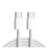 Kabel Charger Nylon Kepang Asli 60W 3A 1M 2M Usb C ke Type C Kabel Pengisian Cepat Data untuk Iphone 16 15 Pro Max