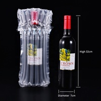 Sac à colonne d'air gonflable pour bouteille de vin, recyclable, prix compétitif, qualité supérieure, directement de l'usine