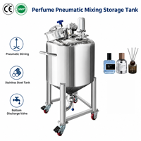 Cuve de mélange pneumatique sous pression 100L-500L, cuve de stockage mobile, mélangeur de savon liquide et d'huiles essentielles