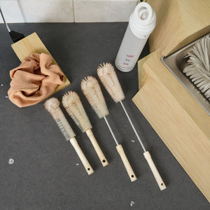Brosse <span class=keywords><strong>de</strong></span> nettoyage <span class=keywords><strong>de</strong></span> petite tasse en bois à long manche conçue spéciale éponge élégante pour mélangeur et biberon - Product Image 1