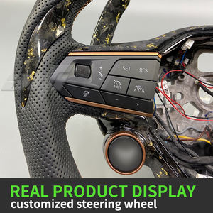 Volante de Coche LED de Fibra de Carbono Forjado Personalizado para Deportes, SEAT, <span class=keywords><strong>Cupra</strong></span>, Leon, Ibiza, Arona, con Botón de Arranque - Product Image 4