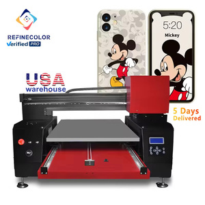 Mỹ miễn phí vận chuyển refinecolor Cmyk + trắng + Glossy mực áp lực tiêu cực 60*90cm khu vực in ấn 6090 UV phẳng máy in kỹ thuật số - Product Image 1