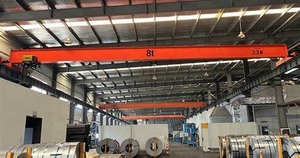 เครนยกสะพานคานเดี่ยวแบบยุโรปพร้อมด้วยมอเตอร์และ PLC สำหรับเครนเหนือศีรษะคานเดี่ยวขนาด15/20ตัน - Product Image 2