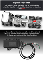 Système de surveillance de la pression des pneus en temps réel Daovay Intelligent Repeater Truck TPMS 12V-24V 433.92MHz