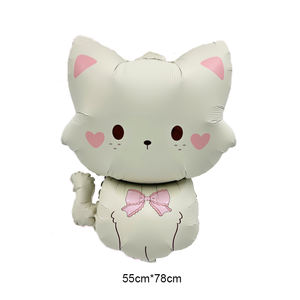 Yeni Gelen Parti Süsü Sevimli Kedi Şeklinde Karışık Renkli Folyo Balon Mutlu Doğum Günü Partisi Süslemesi - Product Image 3