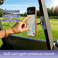 Support de téléphone magnétique double face N52 à prise facile, rotation verticale à 180° et 360°, multi-angles, vue claire, pour voiturette de golf et salle de sport