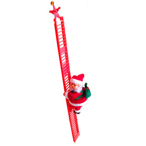Père Noël Électrique Grimpant sur une Échelle, Jouet Animé, Décoration de Noël pour Intérieur, Cadeau pour Salon - Product Image 1