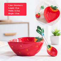 Bol créatif en céramique en forme de fruits et légumes bol à salade dessin animé mignon beau bol à dessert maison hôtel fête couverts décoratifs