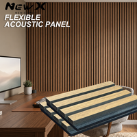 Panneaux acoustiques décoratifs et insonorisants, panneaux acoustiques rainurés avec texture bois pour home cinéma, lieu de travail, mur intérieur