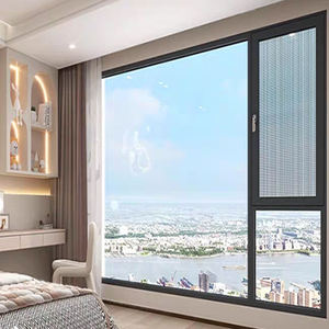 2025 ventana corredera moderna de vidrio templado de doble capa a prueba de viento aleación de aluminio a prueba de mosquitos Horizontal para sala de estar - Product Image 4