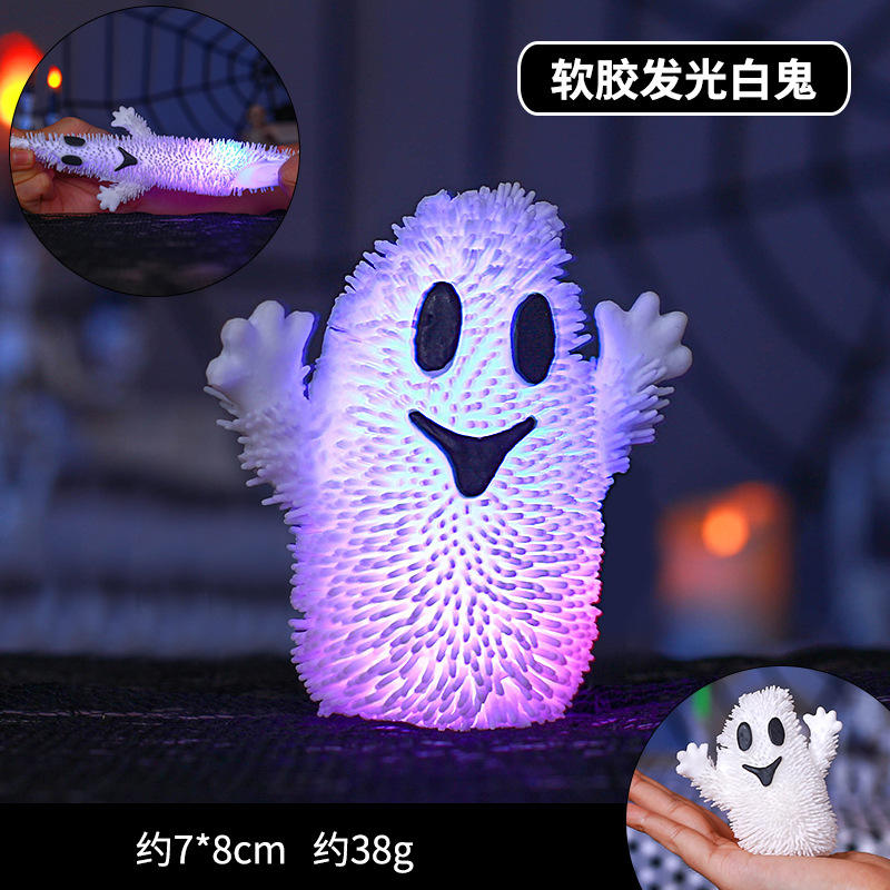 Soft rubber luminous white ghost
