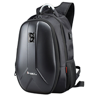 Sac à dos rigide pour moto, personnalisé et aérodynamique, tout-en-un |   Sac de rangement pour casque de course aspect fibre de carbone |   Service OEM ODM