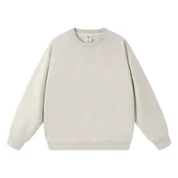Pull à col rond en maille surdimensionné unisexe d'hiver avec logo personnalisé, coupe ample, polyester/coton, streetwear