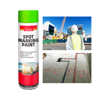 Peinture aérosol de marquage industriel haute visibilité pour chantier et terrains d'arpentage