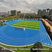 Piste de course intérieure respirante en caoutchouc PU double couche, approuvée IAAF, 400 m, pour installations sportives au Royaume-Uni