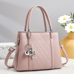 New Small <b>Square</b> Diamond Lattice Bag Pu Solid Zipper Fashion Single Shoulder Messenger Bag With Chain Ladies Handbag - Product Image 4